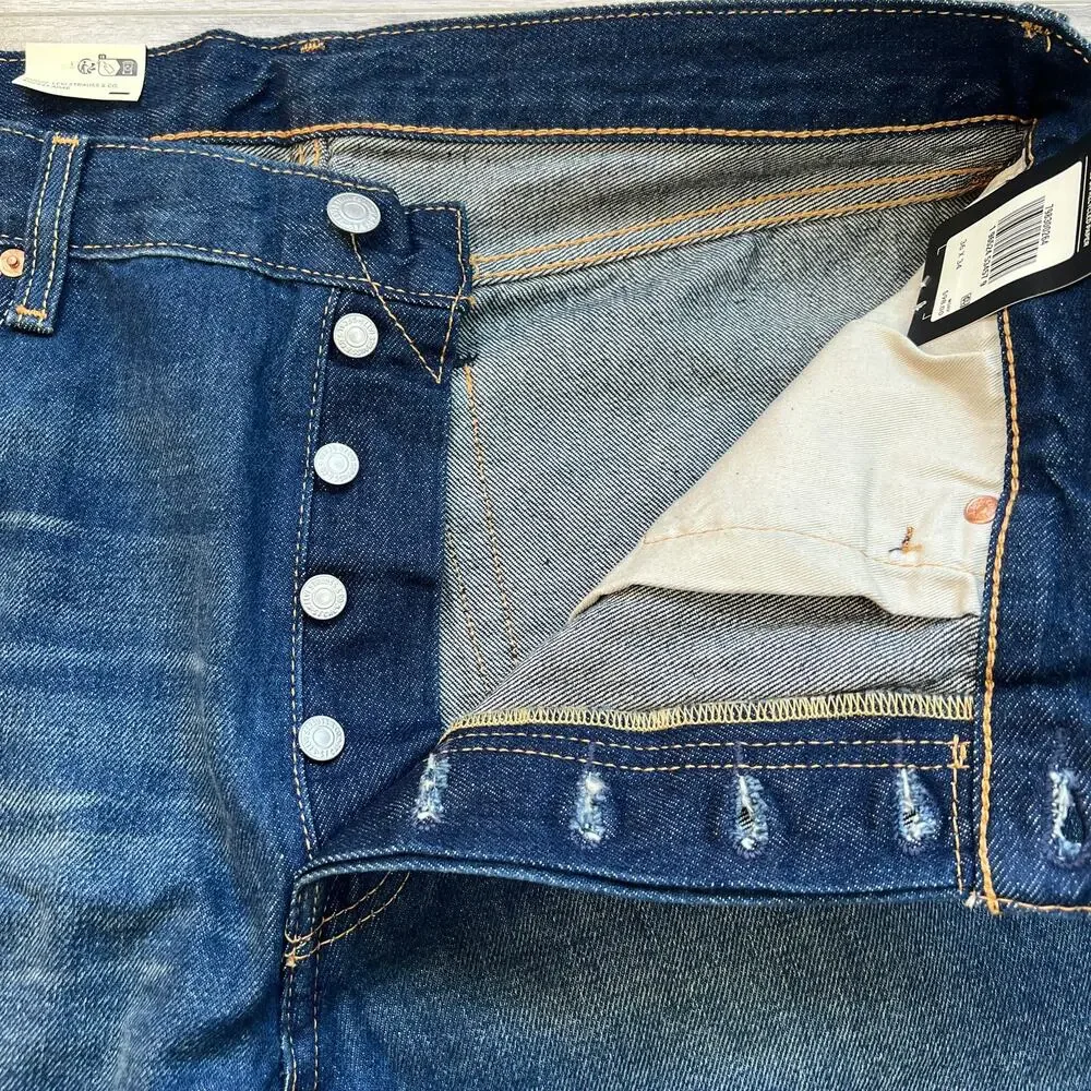 Levi's Premium 501 '93 Straight Fit Men's Dark Wash Jeans Size W36 L34